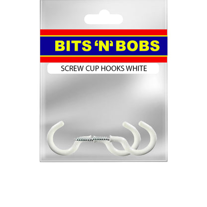 White Plain Plastic Cup Hooks