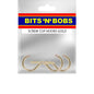 Pack of 3 Brass Cup Hooks